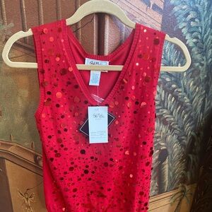 Bob Mackie tank top with embellishments. Brand new.